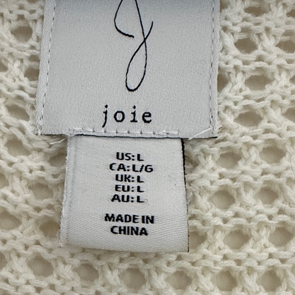 Joie  Cream V-Neck Button-Up Cardigan Sweater - Picture 4 of 9